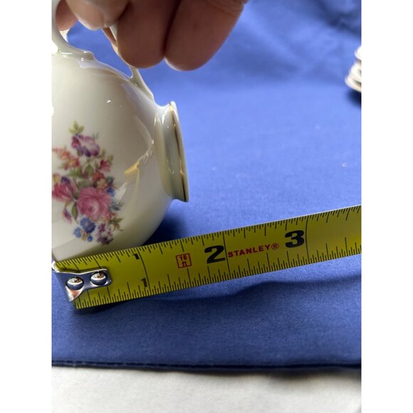 Rosenthal Bavaria Vintage 4 Teacup & Saucer Set With Floral Design German 282443 - Picture 5 of 12